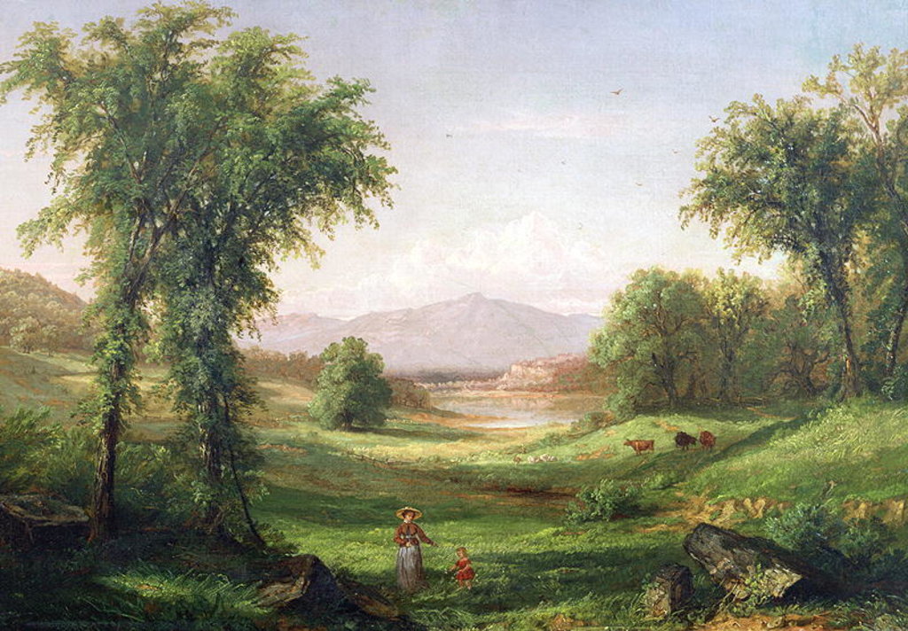 Detail of New Hampshire landscape by Samuel Colman