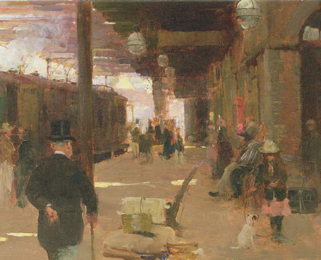 Detail of Hastings Railway Station by Walter Frederick Osborne