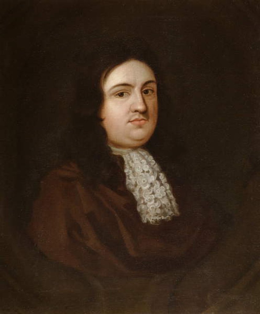 Detail of Portrait of a Gentleman, c.1750 by English School