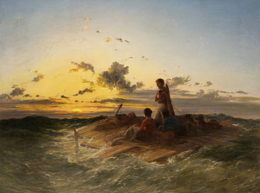 Detail of The Raft, 1850 by Thomas Danby