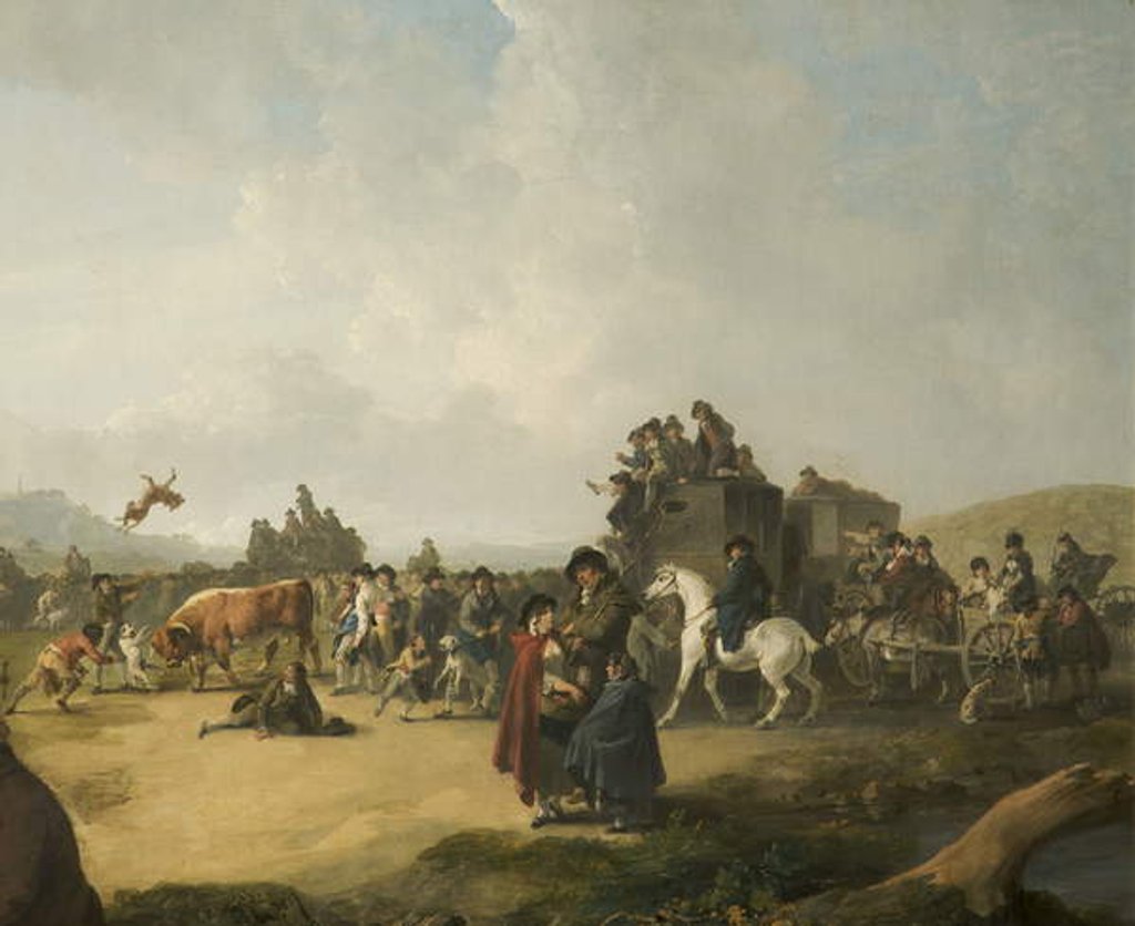 Detail of Bull Baiting by Julius Caesar Ibbetson