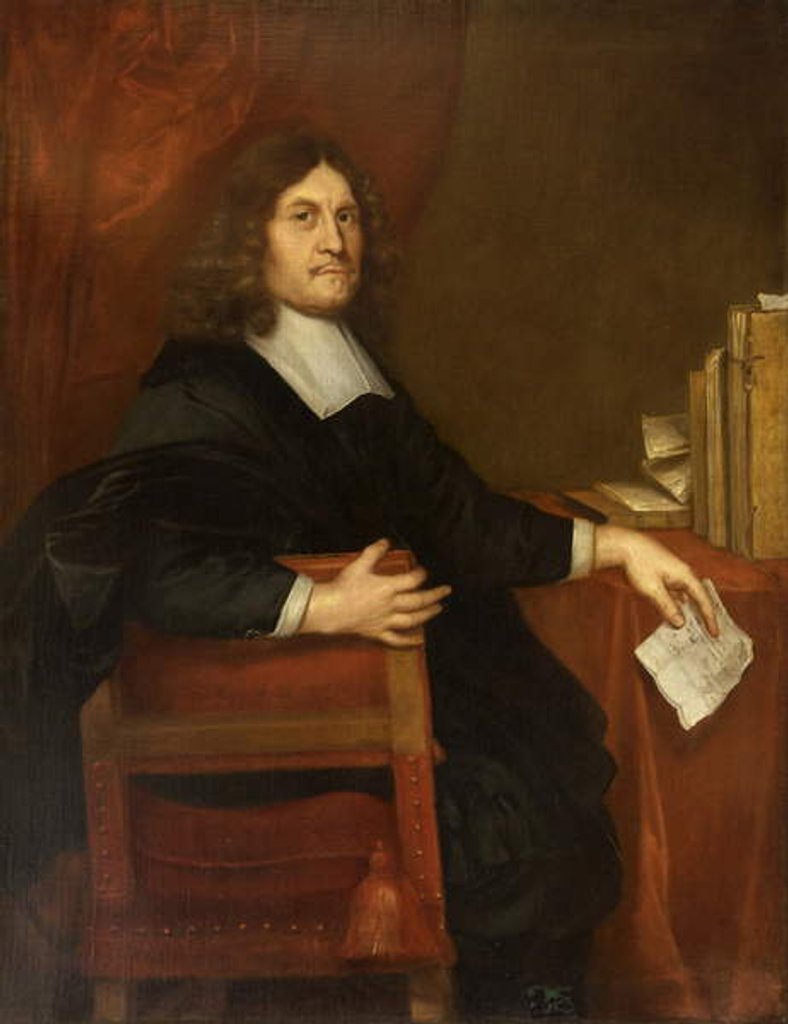 Detail of Sir Peter Leicester, Bt by Peter Lely