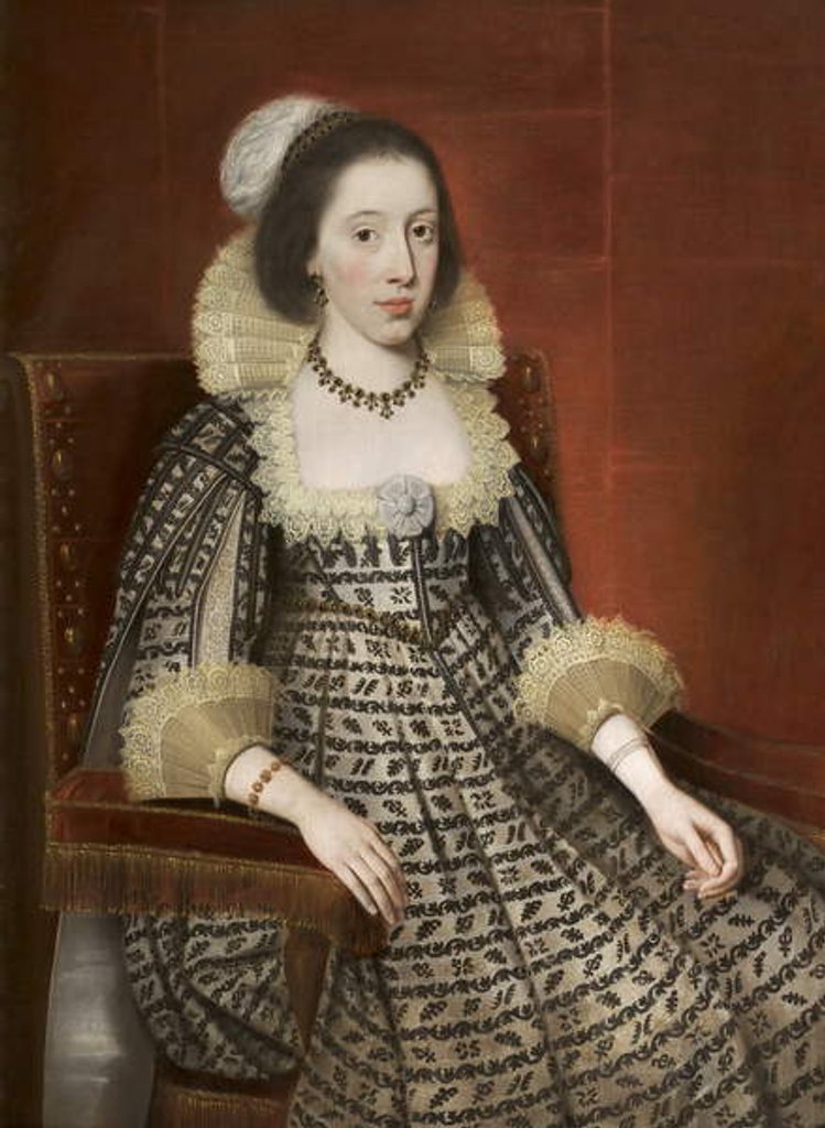 Detail of Elizabeth Leicester by Daniel Mytens