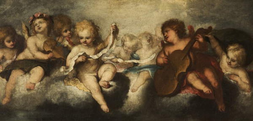 Detail of Music-Making Angels by School Italian