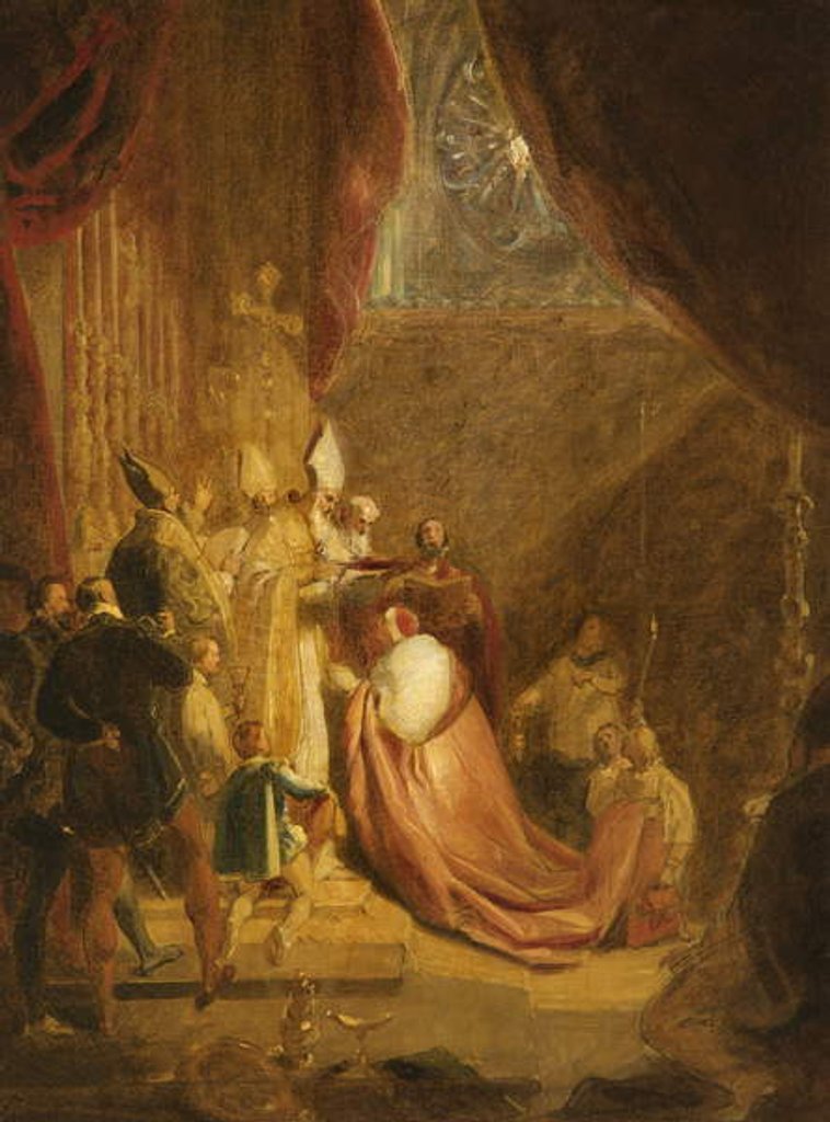Detail of Wolsey Receiving the Cardinal's Hat in Westminster Abbey by George Henry Harlow