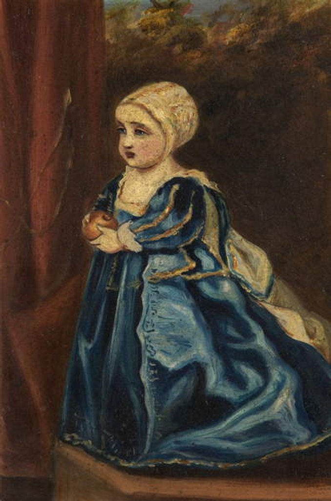 Detail of Portrait of a Princess, Daughter of King Charles I by Anthony van Dyck