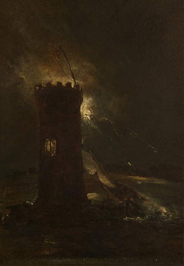 Detail of Tabley Tower at Night by Henry Thomson