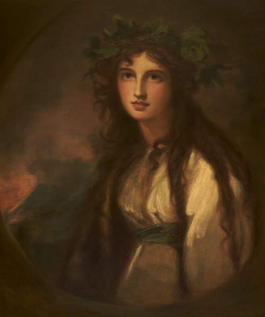 Detail of Emma Hart, Lady Hamilton as a Bacchante by George Romney