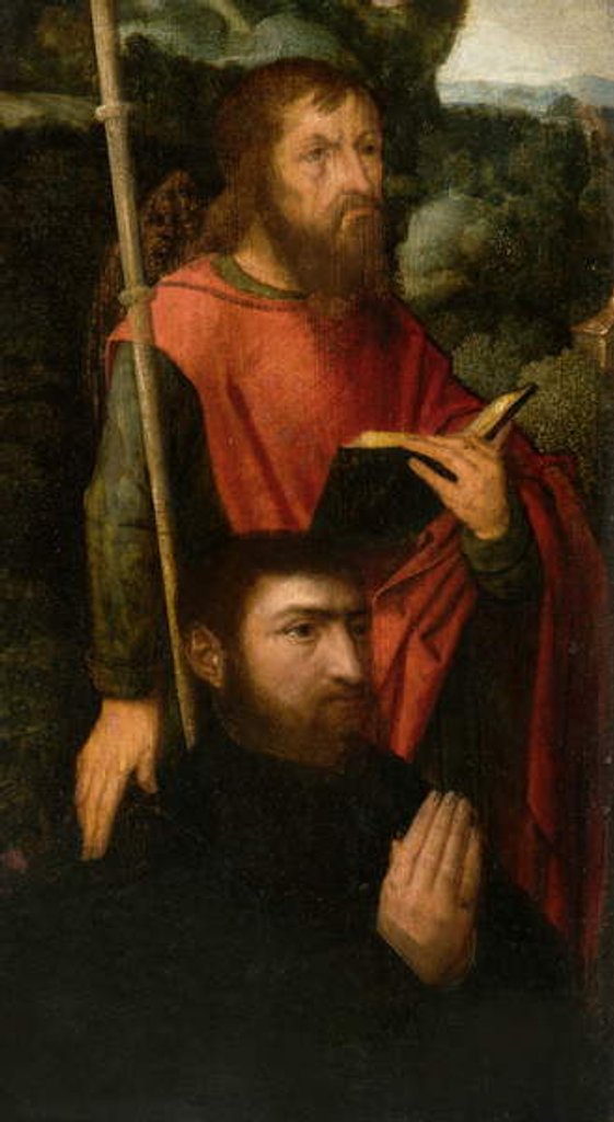 Detail of A Male Saint with a Donor by Adriaen Ysenbrandt