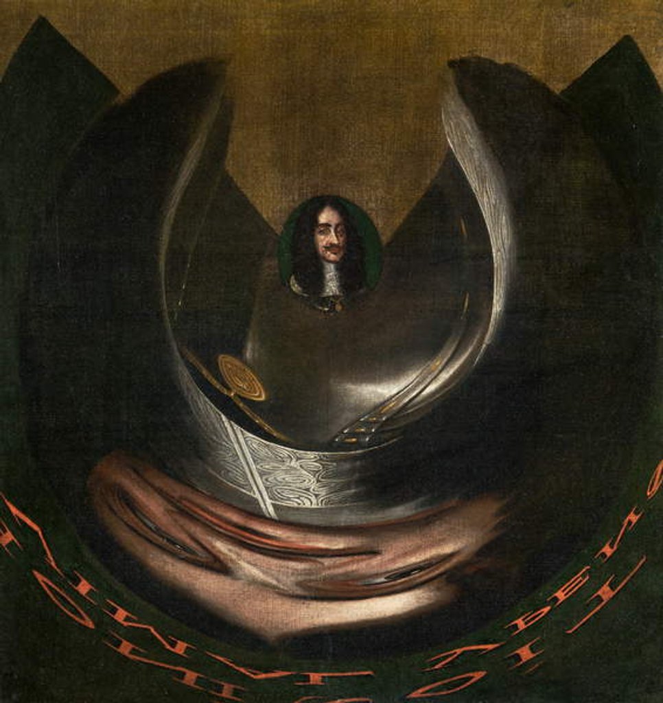 Detail of An Anamorphic Portrait of Charles II by English School