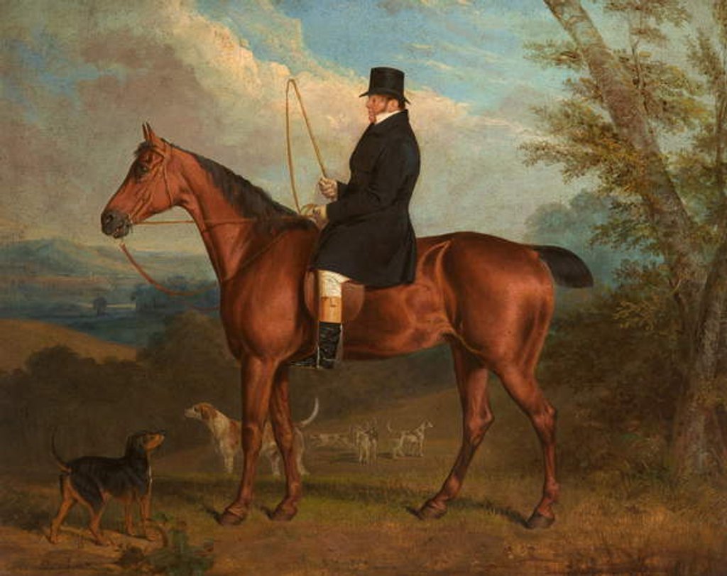 Detail of The Reverend W. Parker on a Bay Hunter with Hounds by Richard Dodd Widdas