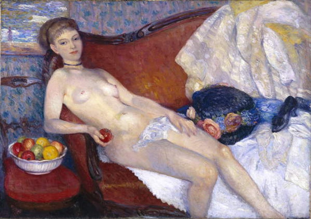 Detail of Girl with Apple, 1909-10 by William James Glackens