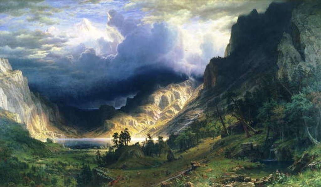 Detail of A Storm in the Rocky Mountains - Mt. Rosalie, 1866 by Albert Bierstadt