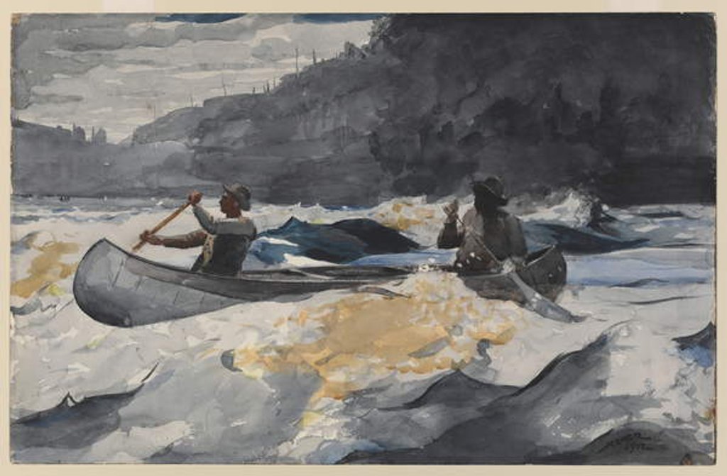 Detail of Shooting the Rapids, 1902 by Winslow Homer