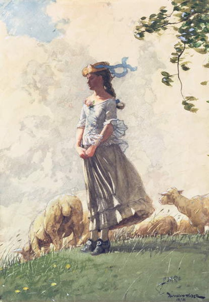 Detail of Fresh Air, 1878 by Winslow Homer
