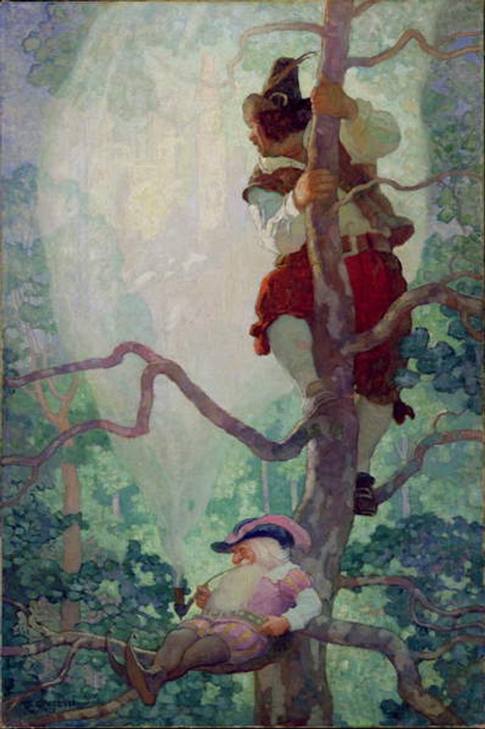 Detail of Visions of New York, 1926 by Newell Convers Wyeth