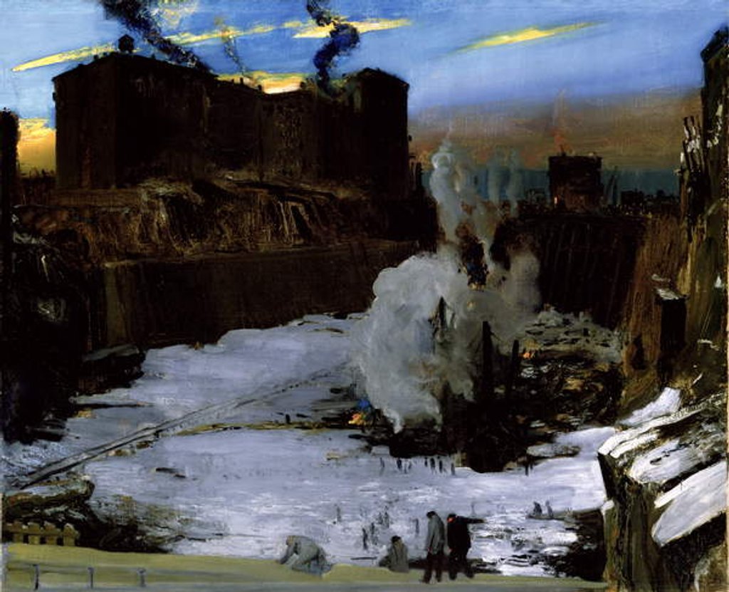 Detail of Pennsylvania Station Excavation, 1909 by George Wesley Bellows