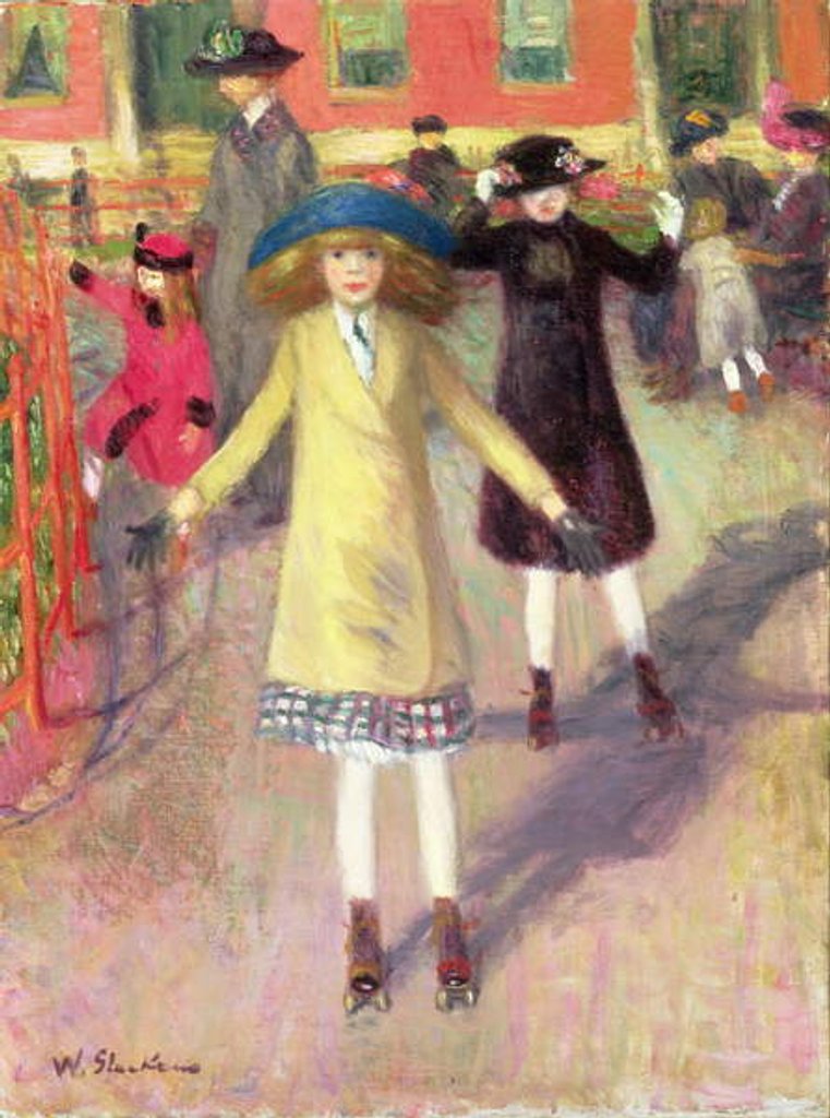 Detail of Children Roller-Skating, c.1918-21 by William James Glackens