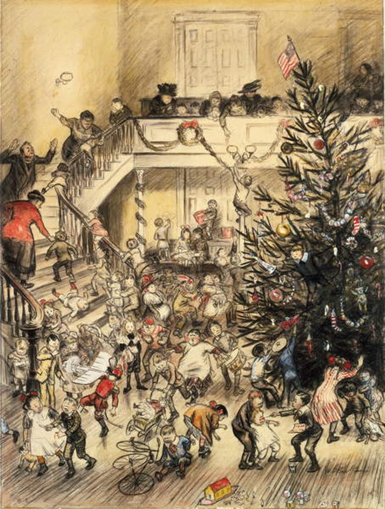 Detail of Yuletide Revel by William James Glackens
