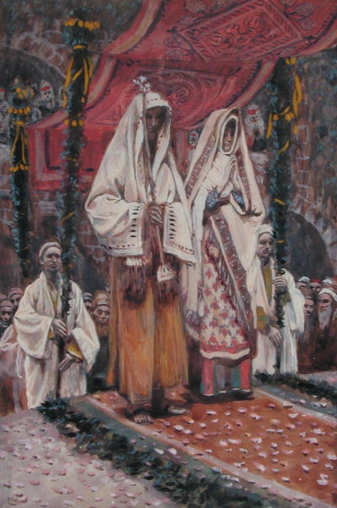 Detail of Betrothal of the Holy Virgin and Saint Joseph by James Jacques Joseph Tissot
