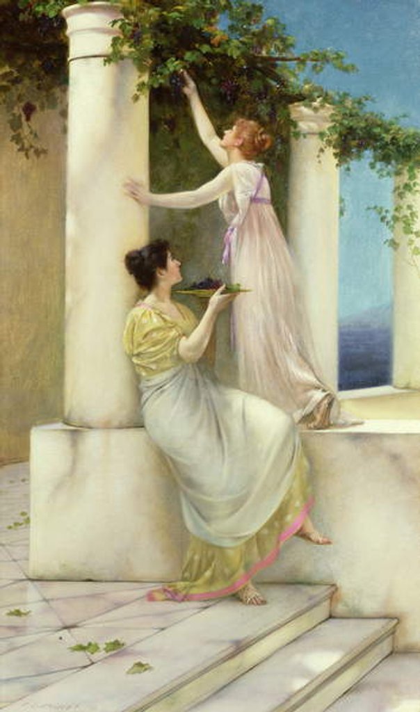 Detail of An Autumn Idyll, 1892 by Francis Davis Millet