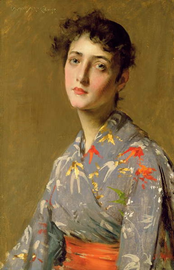 Detail of Girl in Japanese Costume, c.1888 by William Merritt Chase