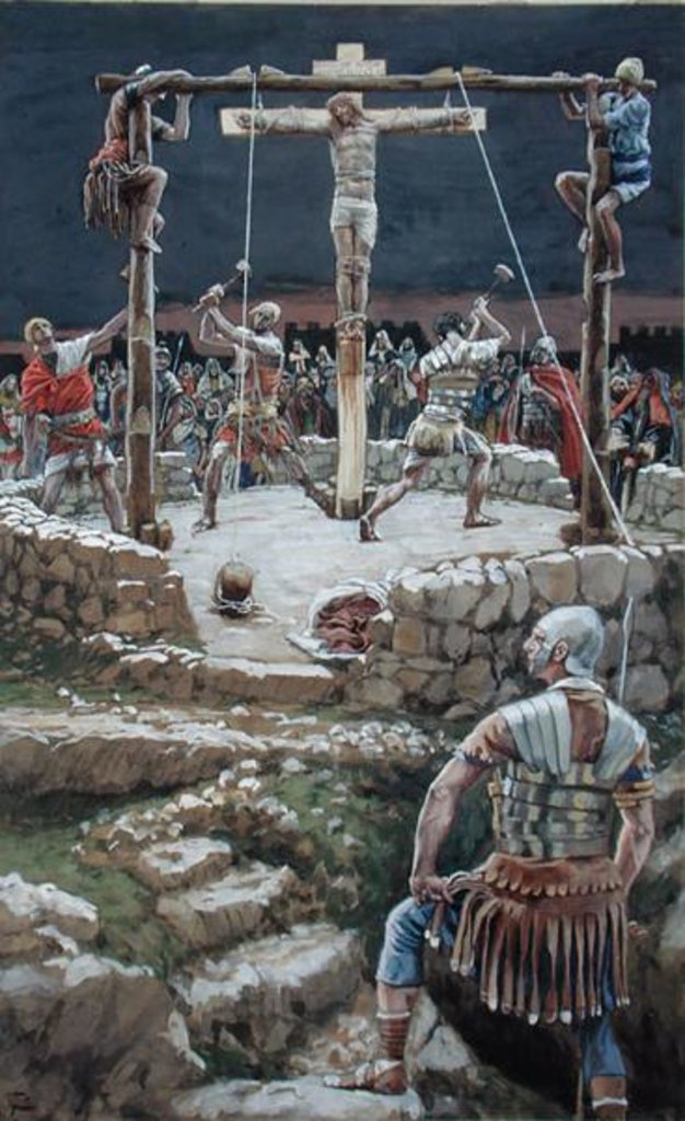 Detail of The Wedging of the Cross by James Jacques Joseph Tissot