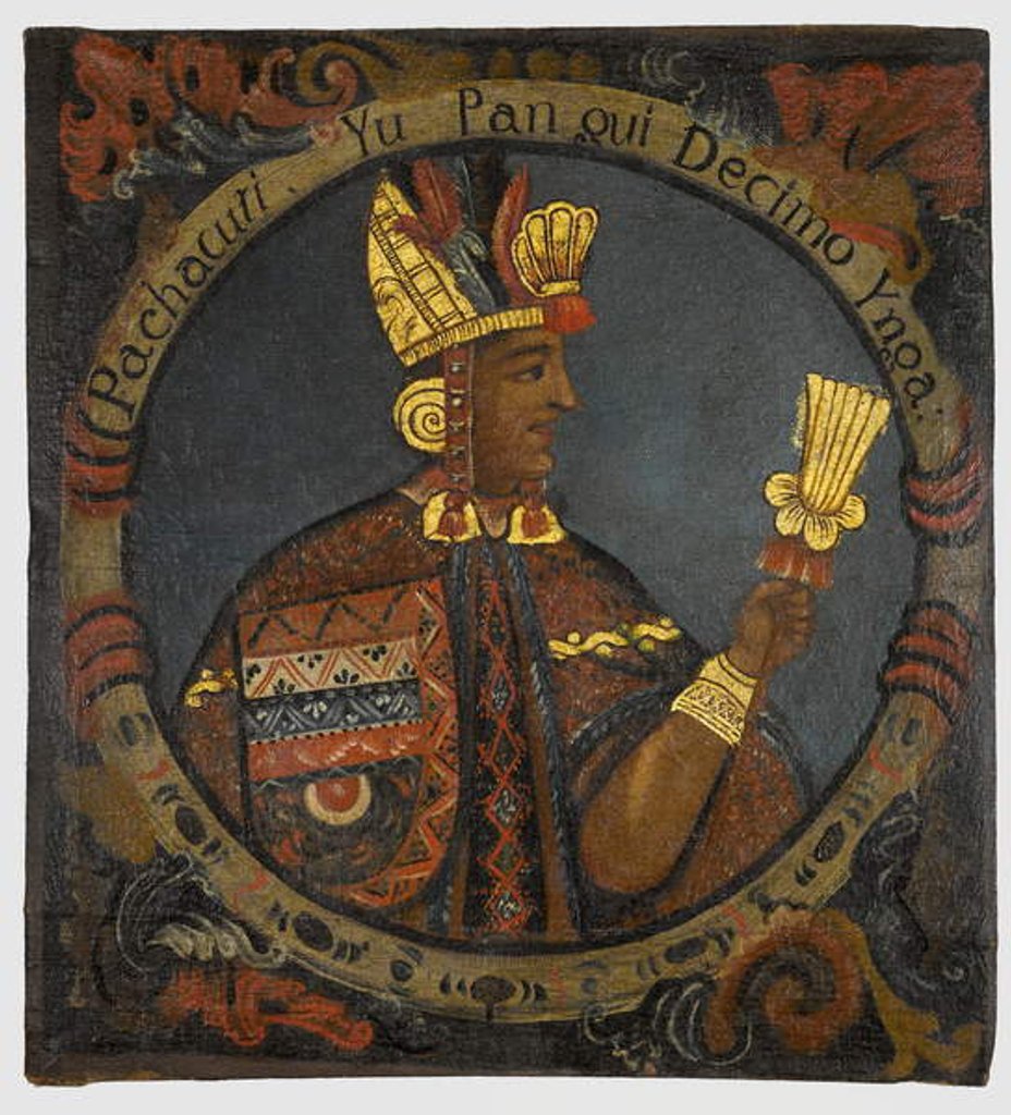 Detail of Pachacuti, 10th Inca King by School Peruvian