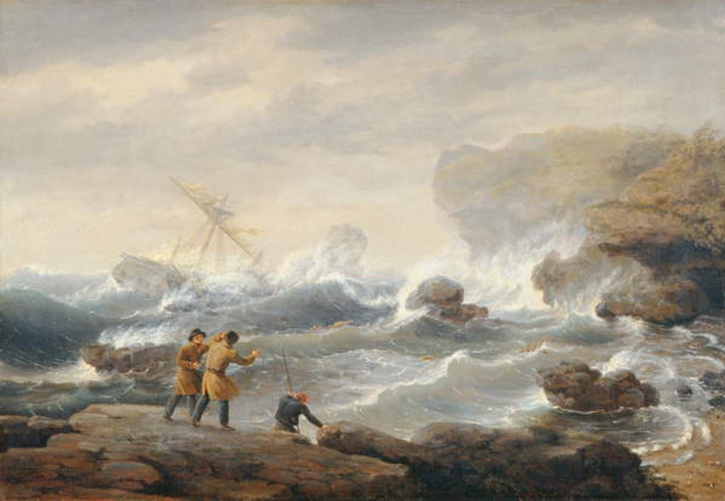 Detail of Shipwreck, 1829 by Thomas Birch