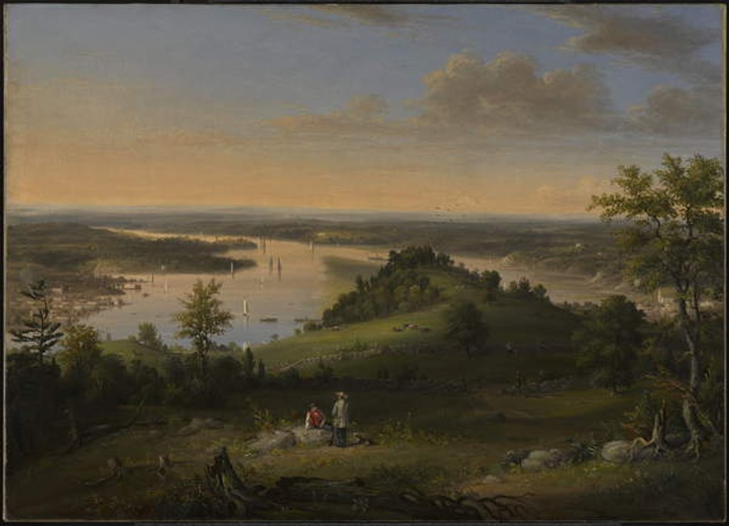 Detail of Scene on the Hudson River, 1849 by Henry Ary