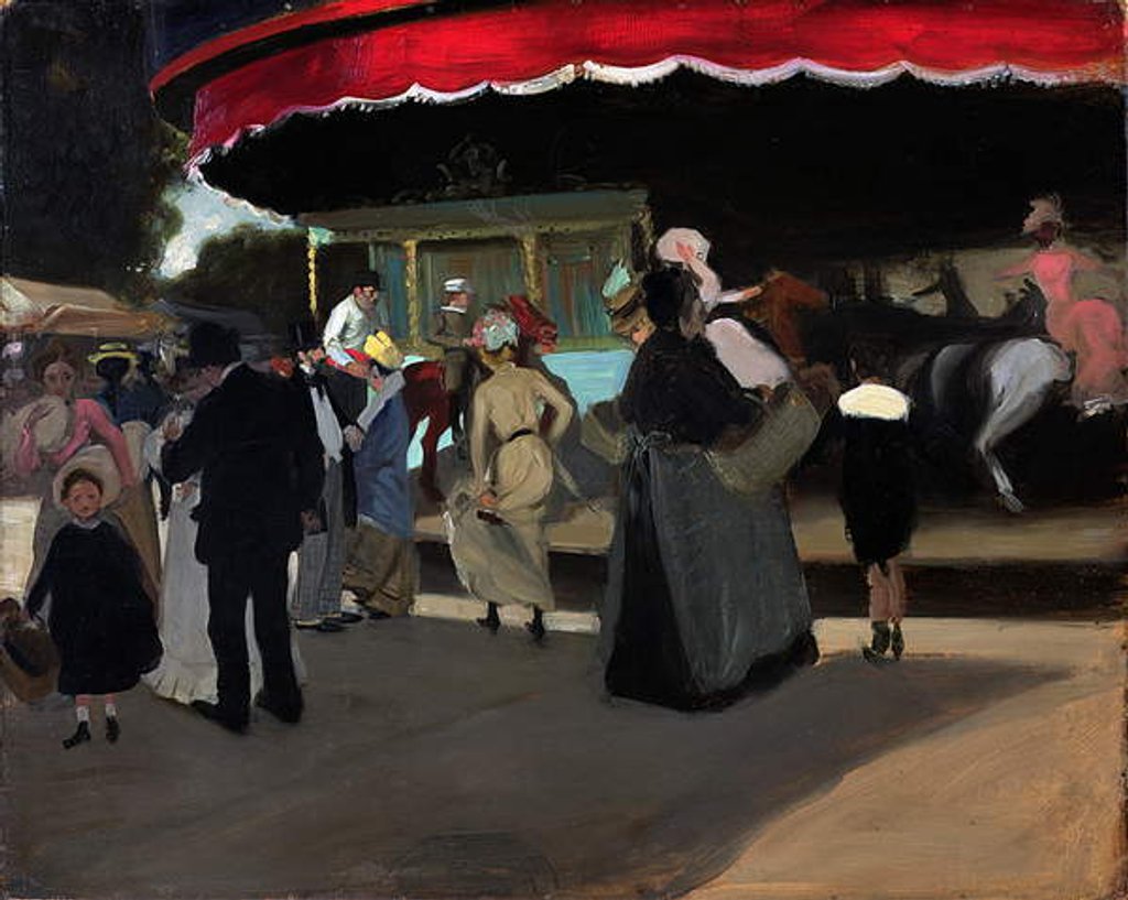 Detail of Carrousel, c.1904 by Alfred Henry Maurer