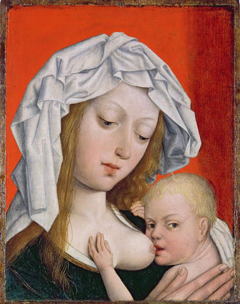 Detail of Madonna Nursing the Christ Child, late 15th century by Master of the Legend of the Magdalen
