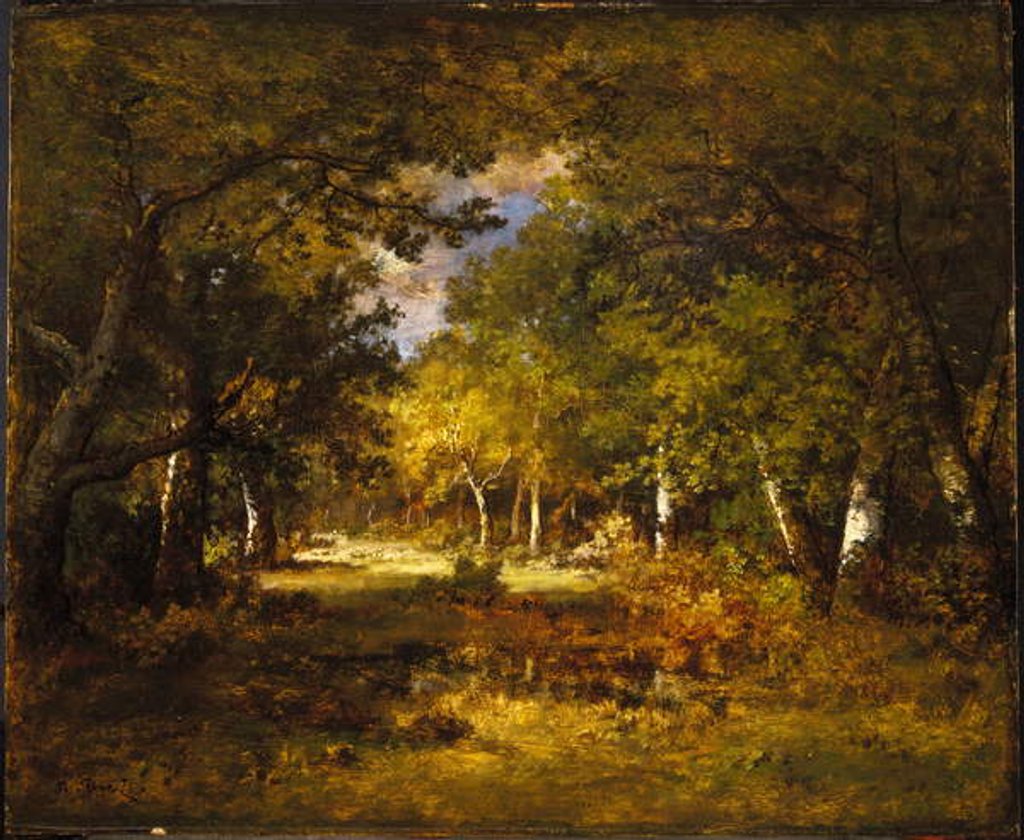 Detail of Forest Scene, c.1844-60 by Narcisse Virgile Diaz de la Pena