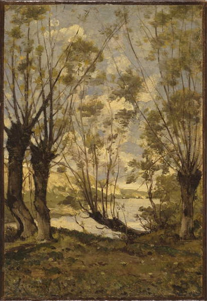 Detail of Willows on the Banks of the Loire, 1893 by Henri-Joseph Harpignies