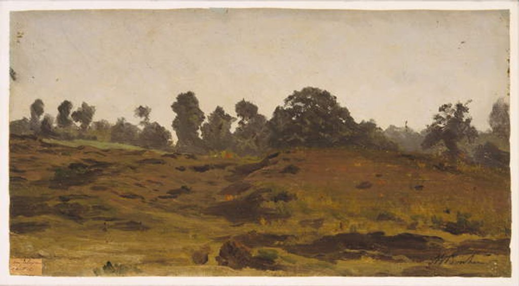 Detail of View of a Field, early 1850s by Auguste Francois Bonheur