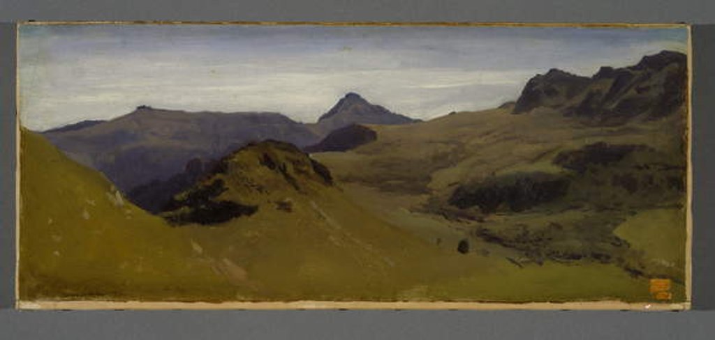 Detail of Landscape in Auvergne, c.1850 by Auguste Francois Bonheur