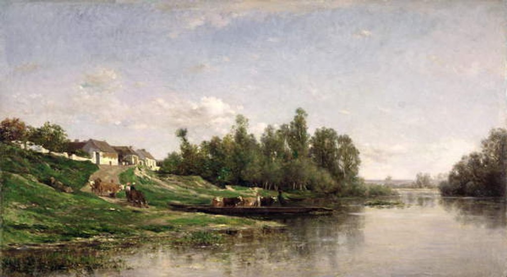 Detail of River Scene, 1859 by Charles Francois Daubigny