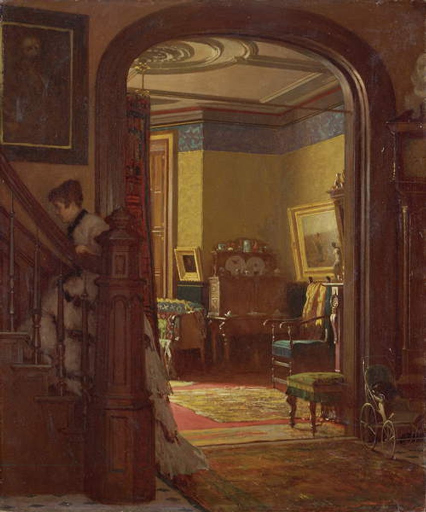Detail of Not at Home, c.1873 by Eastman Johnson