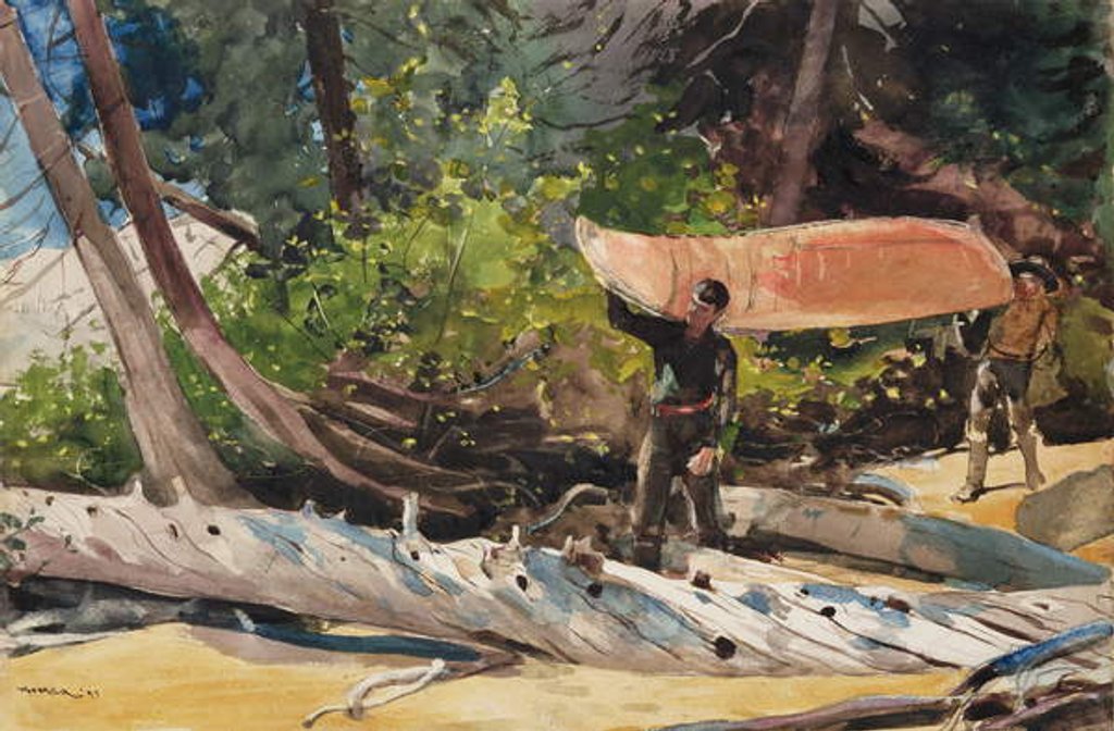 Detail of End of the Portage, 1897 by Winslow Homer