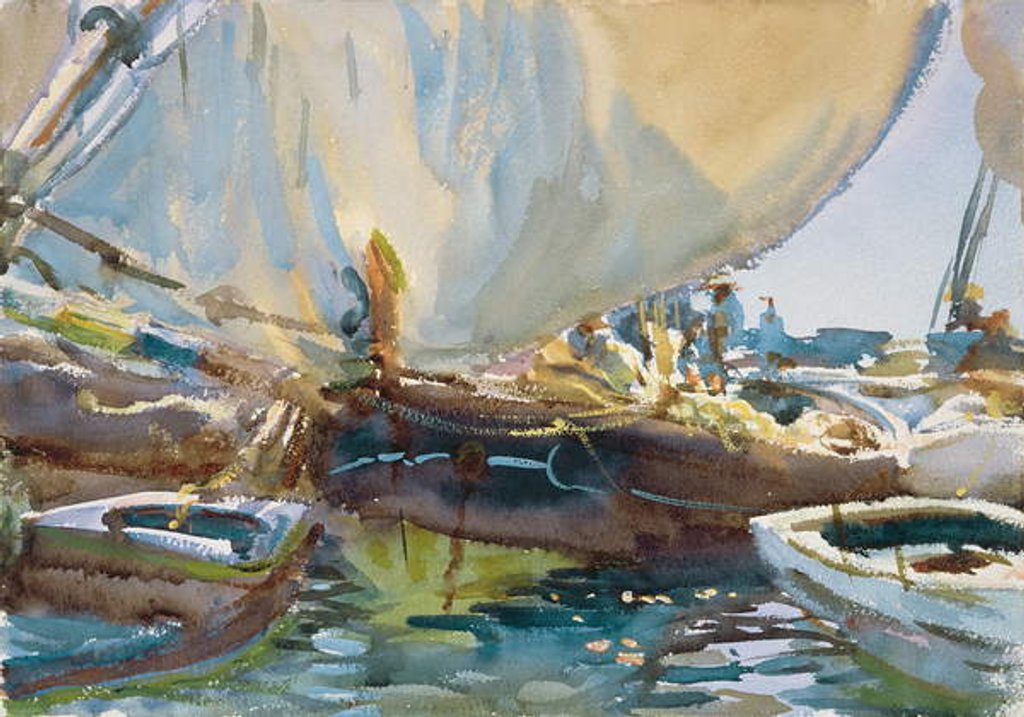 Detail of Melon Boats, c.1905 by John Singer Sargent