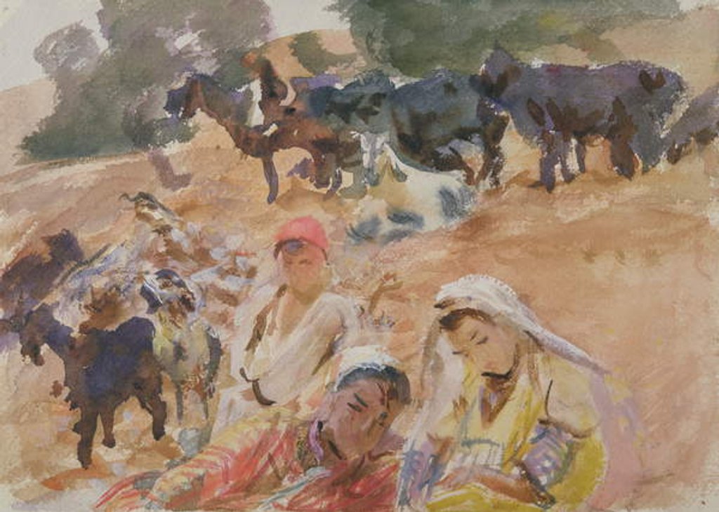 Detail of Goatherds by John Singer Sargent