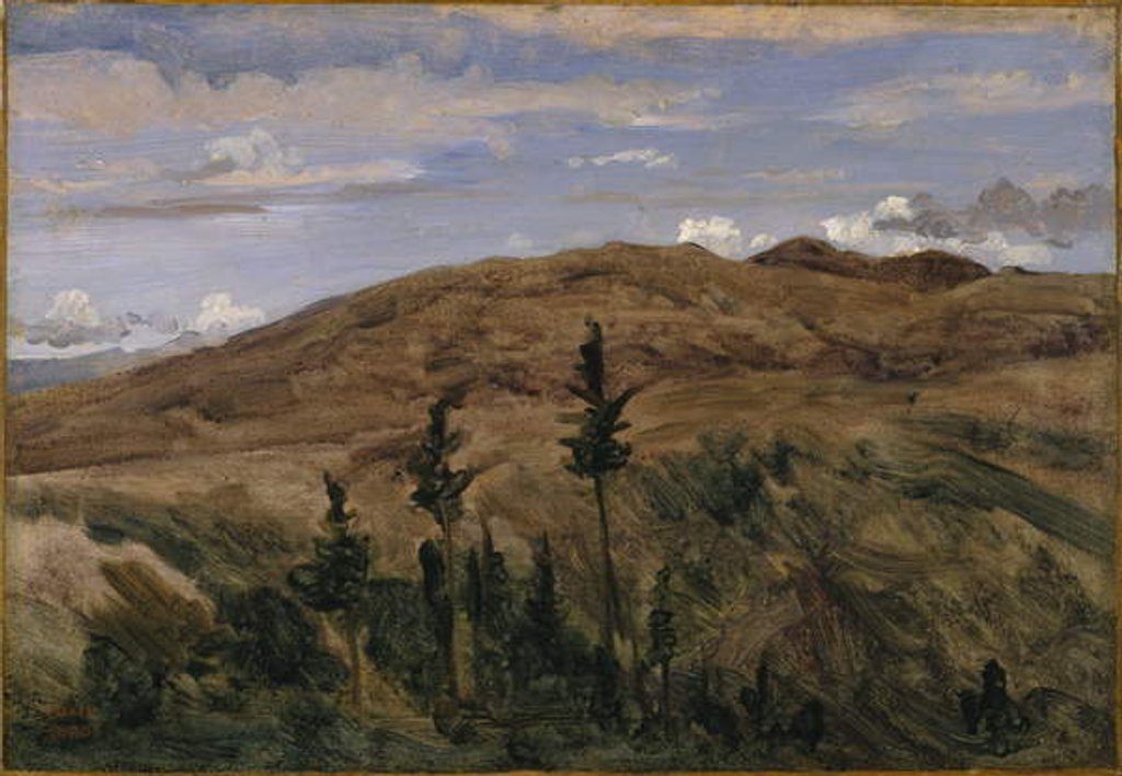 Detail of Mountains in Auvergne, 1841-42 by Jean Baptiste Camille Corot
