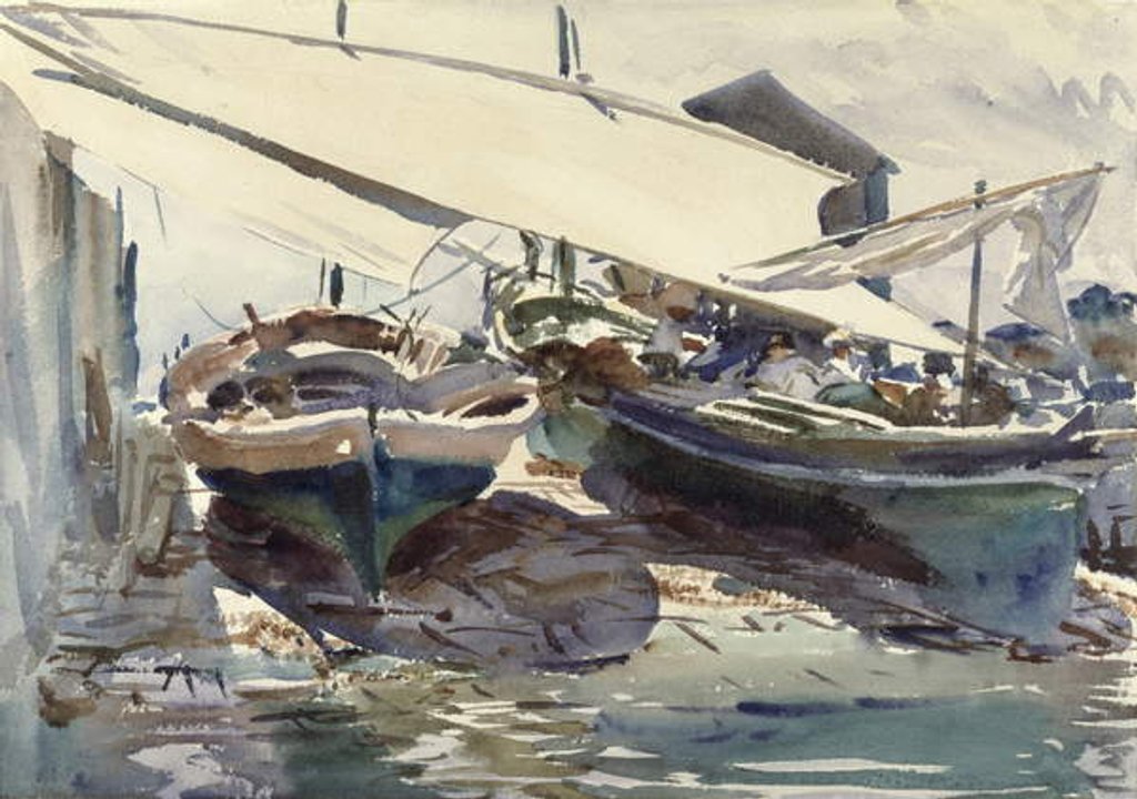 Detail of Boats Drawn Up by John Singer Sargent