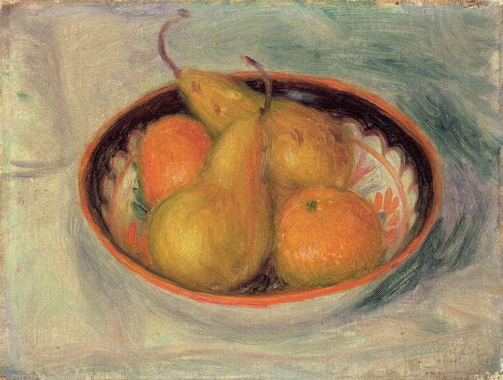 Detail of Pears and Oranges in a Bowl, 1915 by William James Glackens