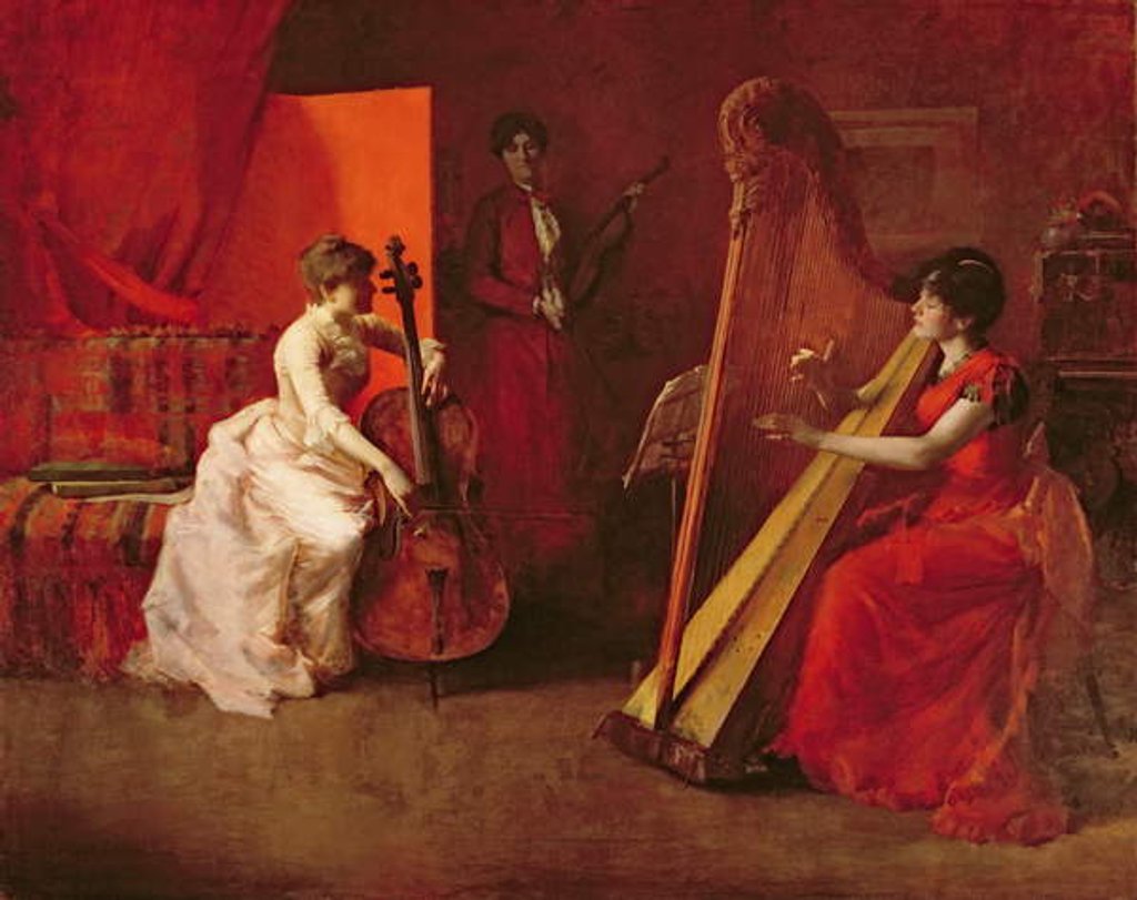 Detail of The Trio, 1886 by Herbert A. Denman