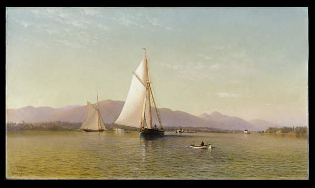 Detail of The Hudson at Tappan Zee, 1876 by Francis Augustus Silva
