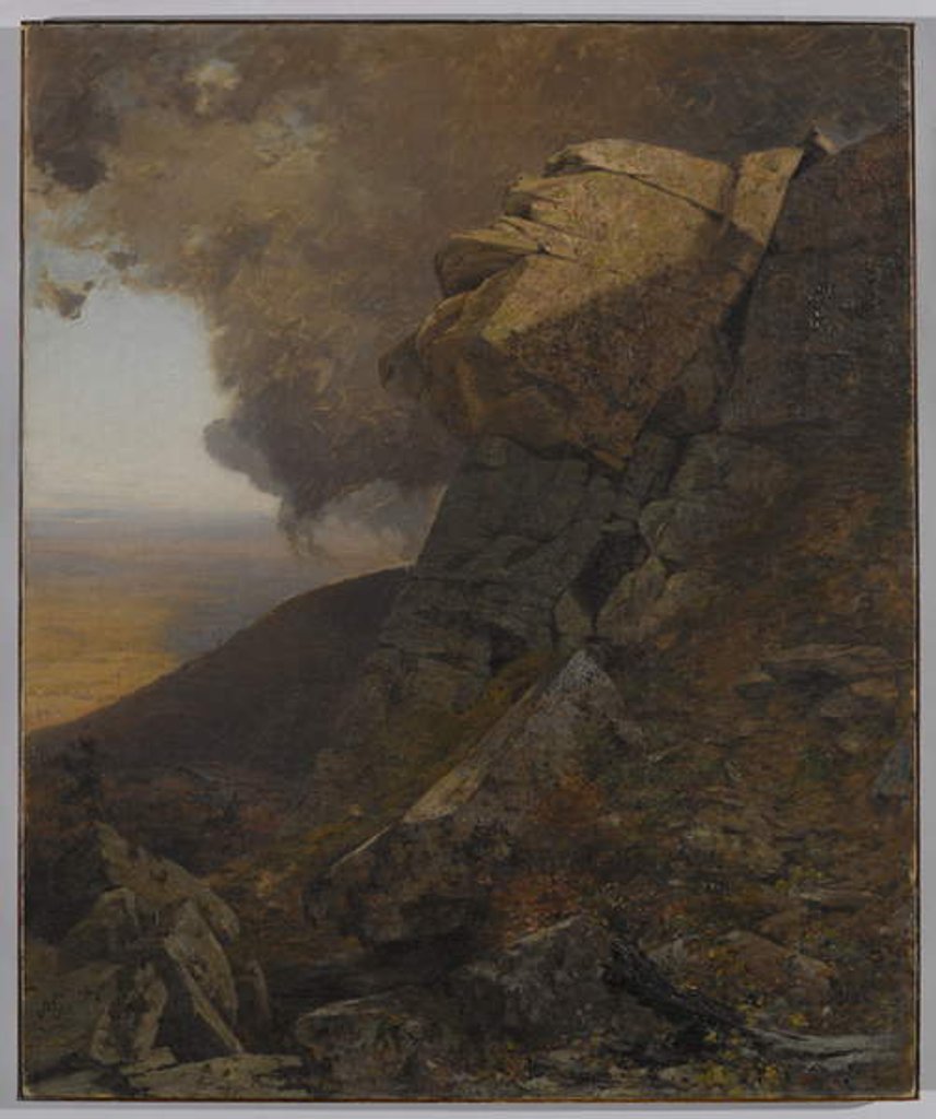 Detail of A Cliff in the Kaatskills, c.1863 by Jervis McEntee