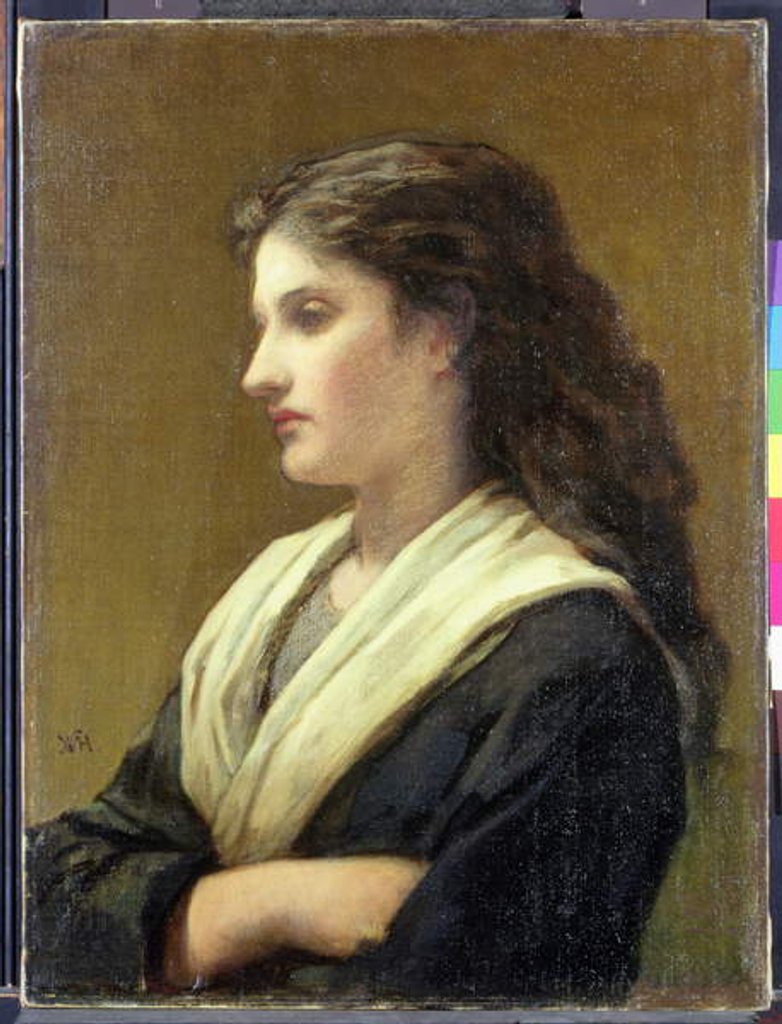 Detail of Study of a female head: Ideal head of a woman, 1872 by William Morris Hunt