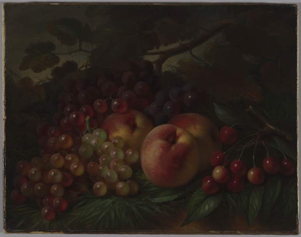 Detail of Peaches, Grapes and Cherries, c.1860-70 by George Henry Hall