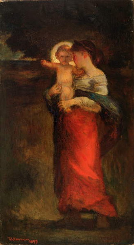 Detail of Madonna and Child, 1897 by Robert Loftin Newman